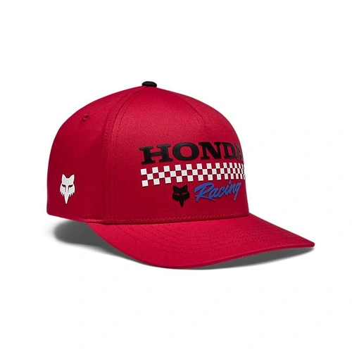 Fox Honda Flexfit Hat - Red - L/XL - SKU:FO33382003LXL