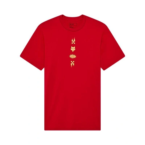 Fox Checkered Ss Prem Tee - Cardinal