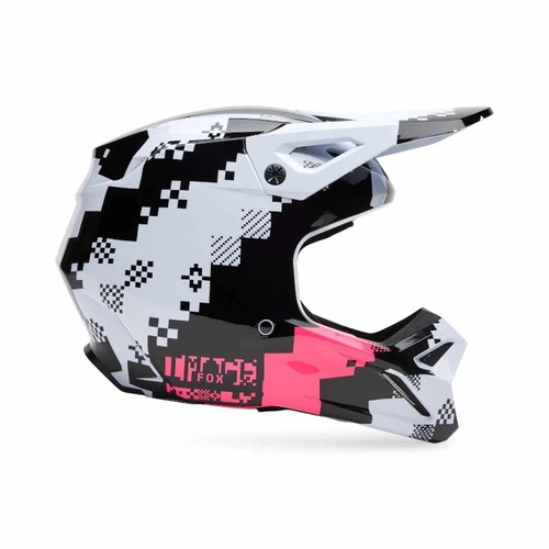 Fox V1 Digi Image MX Helmet - Black/Pink