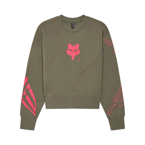 Fox Elevated Oversized Womens Fleece Crew - Adobe - L - SKU:FO33573291L