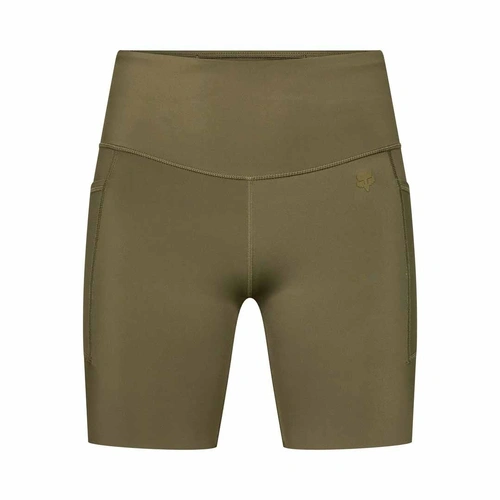 Fox Motive Womens Biker Short - Olive Green