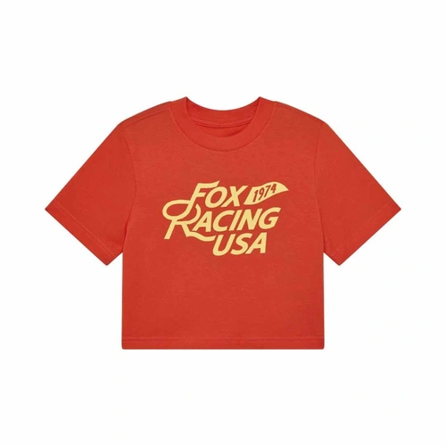 Fox USA Baby Womens Tee - Blood Orange - L - SKU:FO33588472L
