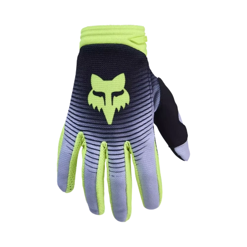Fox 2026 Youth 180 Collect MX Gloves - Grey/Yellow - YL - SKU:FO36305086L