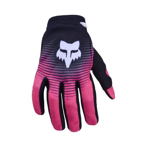 Fox 2026 Youth Girls 180 Collect MX Gloves - Black/Pink - YL - SKU:FO36306285L
