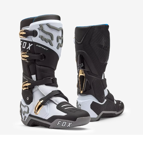 Fox 2026 Instinct MX Boots - White/Black/Grey