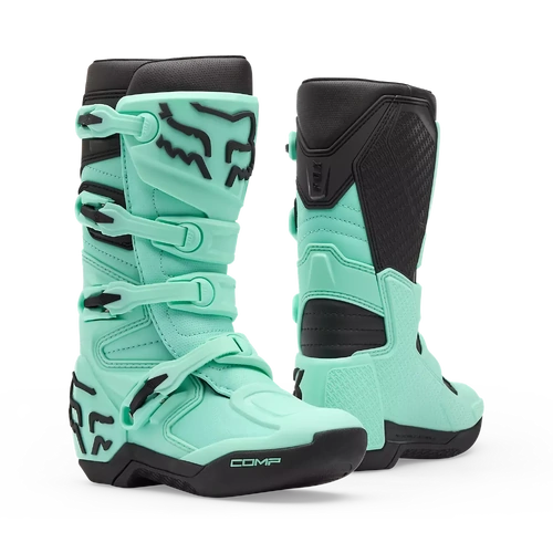 Fox 2026 Youth Comp MX Boots - Teal - 8 - SKU:FO363641768