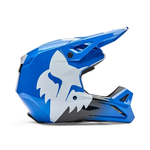 Fox 2026 V1 Shield MX Helmet - Blue - 2XL - SKU:FO363850022X