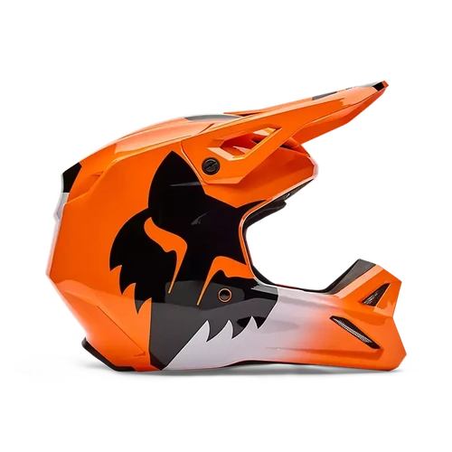 Fox 2026 Youth V1 Shield MX Helmet - Fluro Orange - YM - SKU:FO36387824M