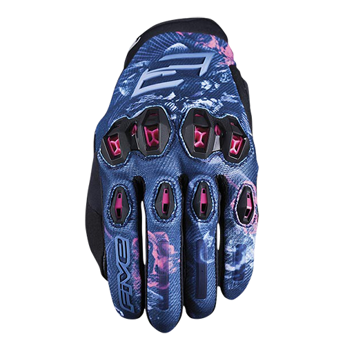 Five Stunt Evo 2 Flowers Womens Glove - Blue/Pink