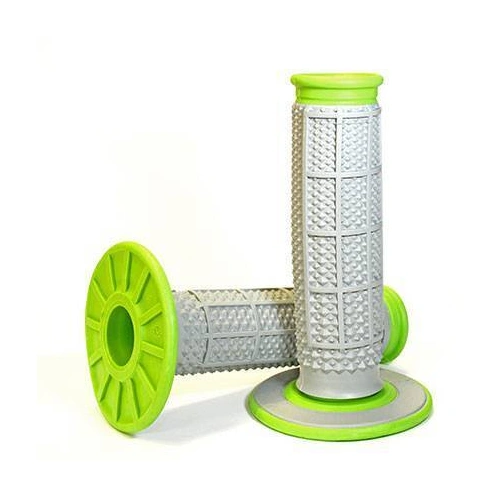 Renthal Tapered Dual Compound Grips - Grey/Green