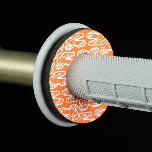 Renthal Donutz Grip - White/Orange - SKU:G204