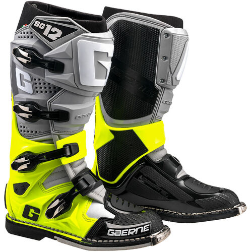 Gaerne SG-12 Grey Yellow Black Boots - SKU:G217407944