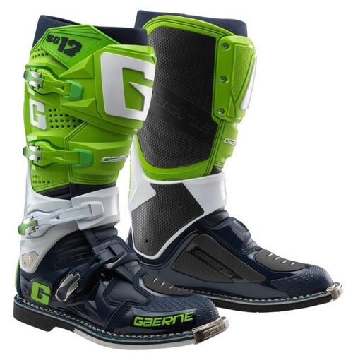 Gaerne SG-12 Limited Edition Green White Navy Boots - SKU:G217409346