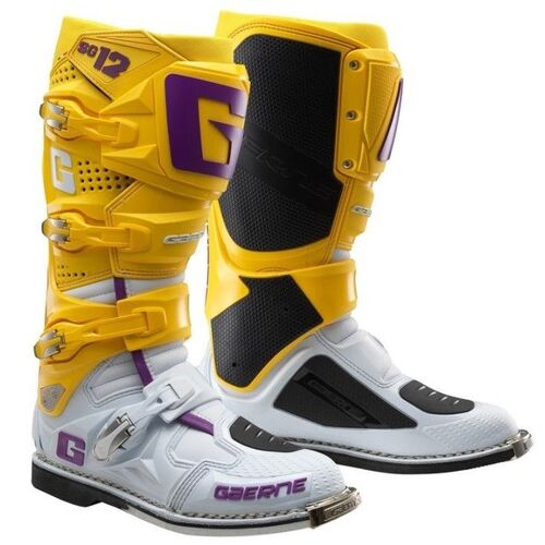 Gaerne SG-12 Limited Edition White Gold Purple Boots - SKU:G217409946