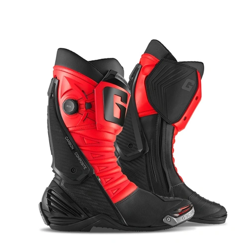 Gaerne GP1 LS Motorcycle Boots - Black/Furo Red