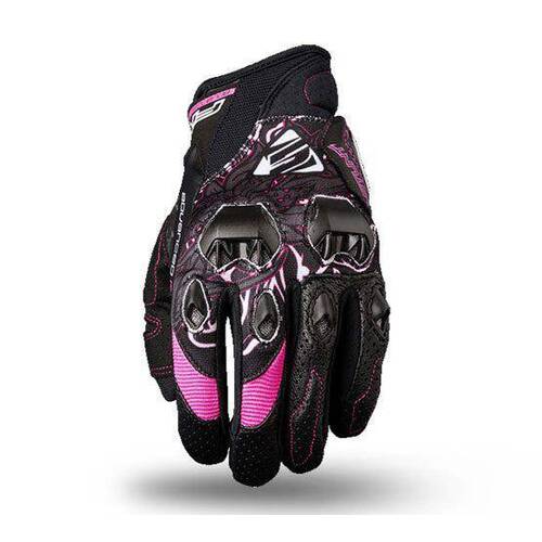 Five Ladies Stunt Evo Gloves - Black/Pink - M - SKU:GFLS244