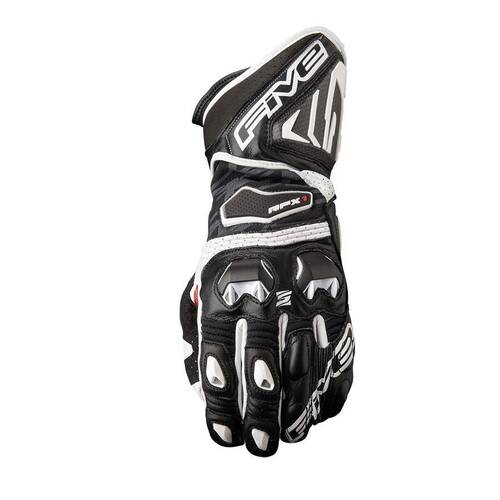 Five RFX-1 Black White Gloves - Unisex - Medium  - SKU:GFR00416