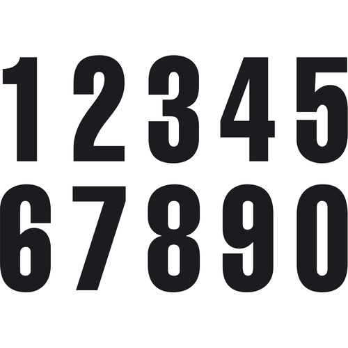 GasGas Start Numbers - Black - # - SKU:GGA322202