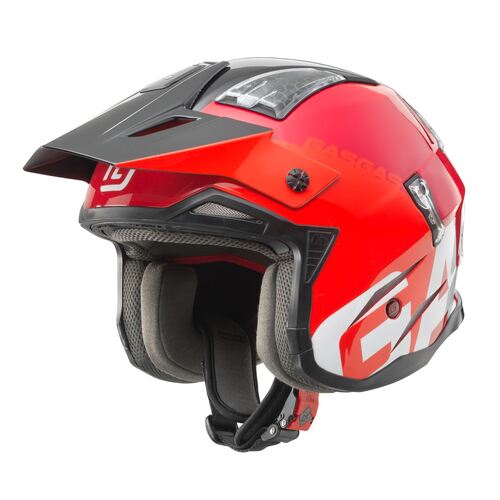GasGas Z4 Fiberglass Helmet - Red/White/Black - XS - SKU:GGA3GG230011801