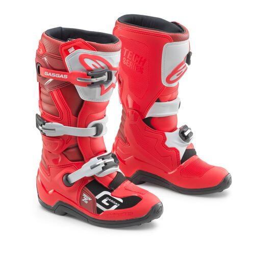 GasGas Tech 7 S Boots - Red/White - 34 - SKU:GGA3GG230013201