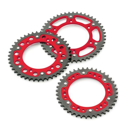 GasGas Supersprox Stealth Rear Sprocket - Red/Black - 47T - SKU:GGA58410051047FA