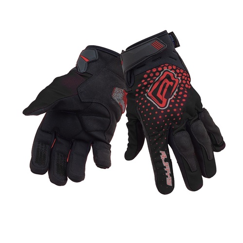 Rjays Dune Black Red Gloves - Unisex - Medium - Adult - Black/Red - SKU:GL110BKRD04