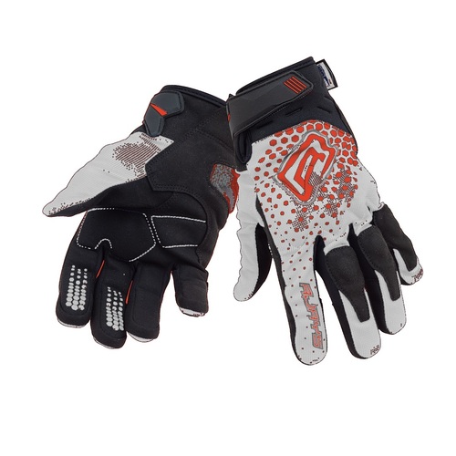 Rjays Dune Black White Orange Gloves - Unisex - Large - Adult - Black/White/Orange - SKU:GL110BKWTOR05