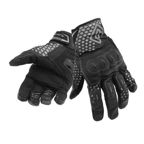 Rjays Air-Tech Black Grey Gloves - Unisex - Large - Adult - Black/Grey - SKU:GL111BKGY05