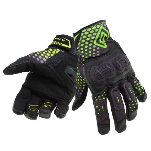 Rjays Air-Tech Black Yellow Gloves - Unisex - Large - Adult - Black/Yellow - SKU:GL111BKYW05