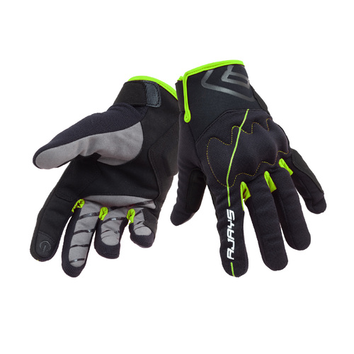 Rjays Twist Black Yellow Gloves - Unisex - Medium - Adult - Black/Yellow - SKU:GL112BKYW04