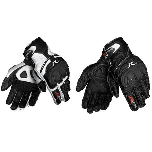 Rjays Canyon Black White Gloves - White - Small - Adult  - SKU:GL64BKWHS