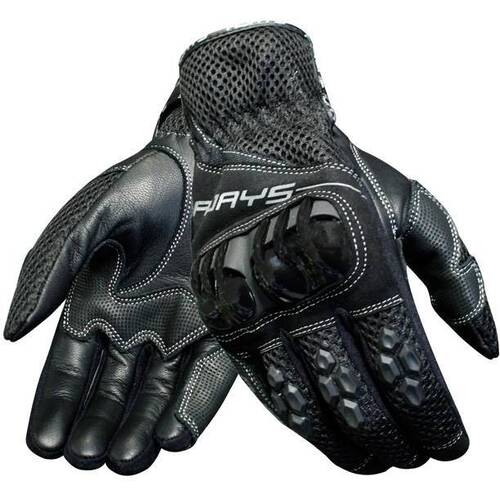 Rjays Ladies Mach 6 III Black Gloves - Women Specific - Large - Adult - Black - SKU:GL88BKDL