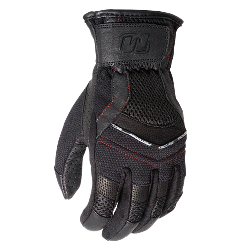 Motodry Summer Vented Leather Gloves - Black