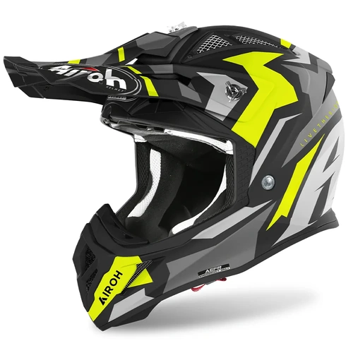 Airoh Aviator Ace Swoop MX Helmet - Yellow