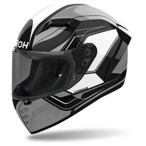 Airoh Connor Dunk Full Face Helmet - Black Gloss - S - SKU:HACON213