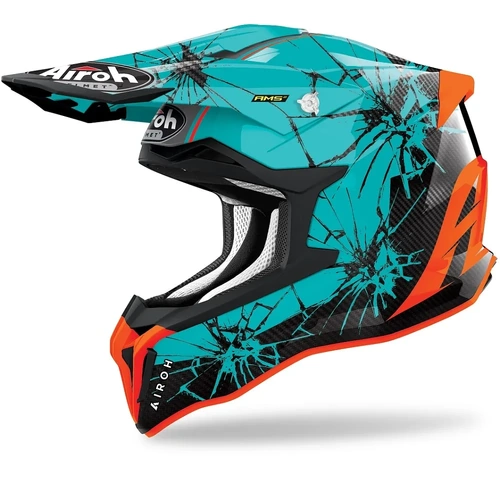 Airoh Strycker Crack MX Helmet - Gloss - S - SKU:HASTR093