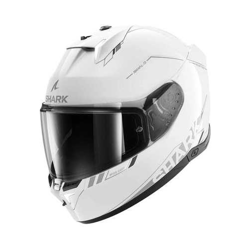 Shark Skwal I3 Blank SP Helmet - White/Silver/Black - L - SKU:HE0810EWSAL
