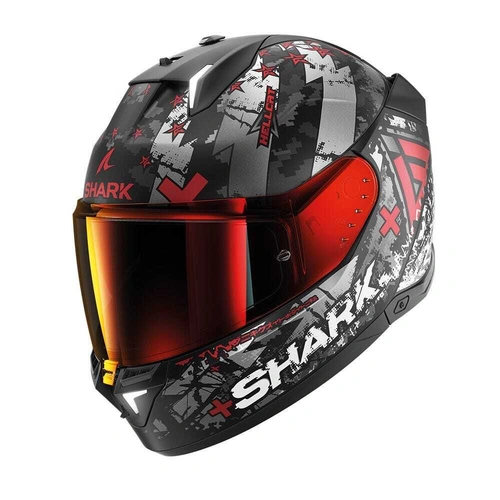 Shark Skwal i3 Hellcat Helmet - Black/Chrome/Red - L - SKU:HE0829EKURL