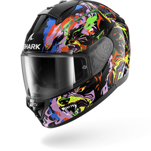 Ridill 2 Raging Beast Full Face Helmet - Black/Violet/Yellow