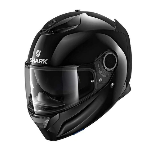 Shark Spartan Blank Helmet - Black - XS - SKU:HE3430EBLKXS