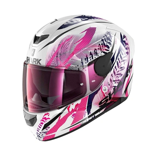 Shark D-Skwal 2 Shigan Helmet - White/Black/Violet - XS - SKU:HE4038EWKVXS