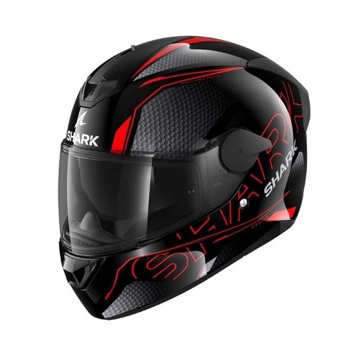 Shark D-Skwal 2 Cadium Helmet - Black/Red/Black - XS - SKU:HE4060EKRKXS