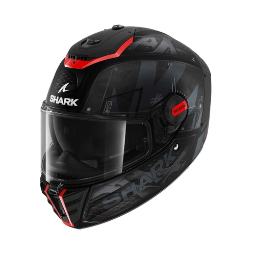 Shark Spartan RS Stingrey Helmet - Black/Anthracite/Red