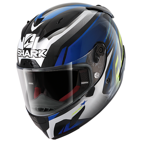 Race-R Pro Aspy Full Face Helmet - Black/Blue/Yellow