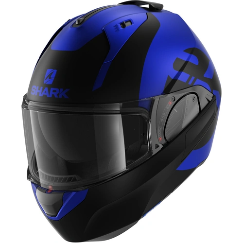 Shark EVO ES Kedje Modular Helmet - Black/Blue - L - SKU:HE9809EBKBL