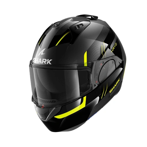 Shark Evo ES Kryd Modular Helmet - Anthracite/Black/Yellow - M - SKU:HE9815EAKYM