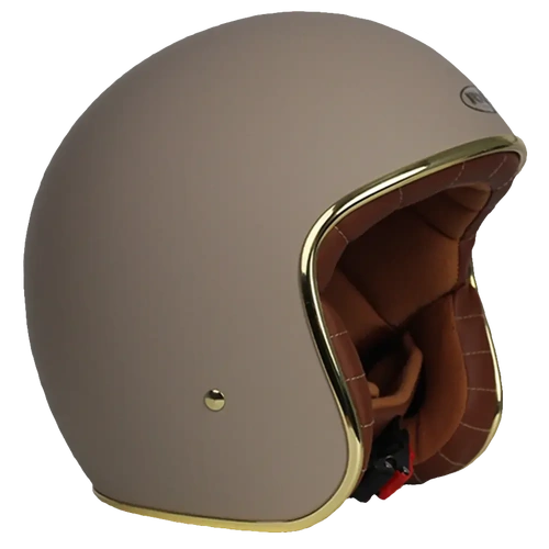 RXT A611C Classic Open Face Helmet (No Studs) - Almond Grey - S