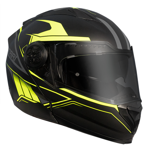 RXT 909 Modular Helmet - Matt Black/Yellow - L