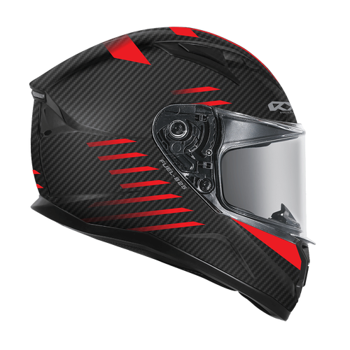 RXT 825 Street 2 Fuel Full Face Helmet - Matt Carbon Black/Red