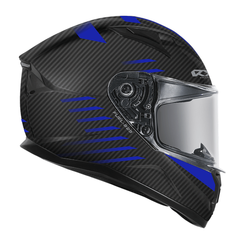 RXT 825 Street 2 Fuel Full Face Helmet - Matt Carbon Black/Blue